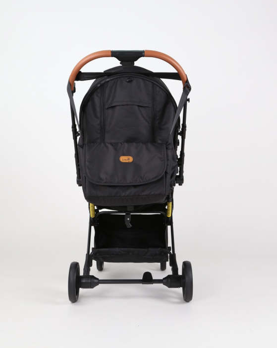 Carucior sport L-Sun, C6, Negru, pliabil tip troller, cu maner reversibil, husa de picioare si gentuta [3]