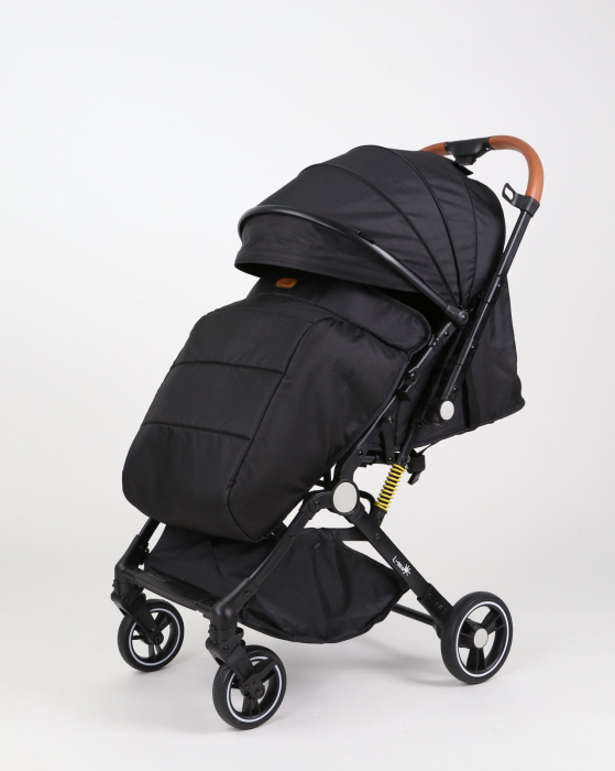Carucior sport L-Sun, C6, Negru, pliabil tip troller, cu maner reversibil, husa de picioare si gentuta [20]