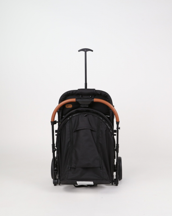 Carucior sport L-Sun, C6, Negru, pliabil tip troller, cu maner reversibil, husa de picioare si gentuta [16]