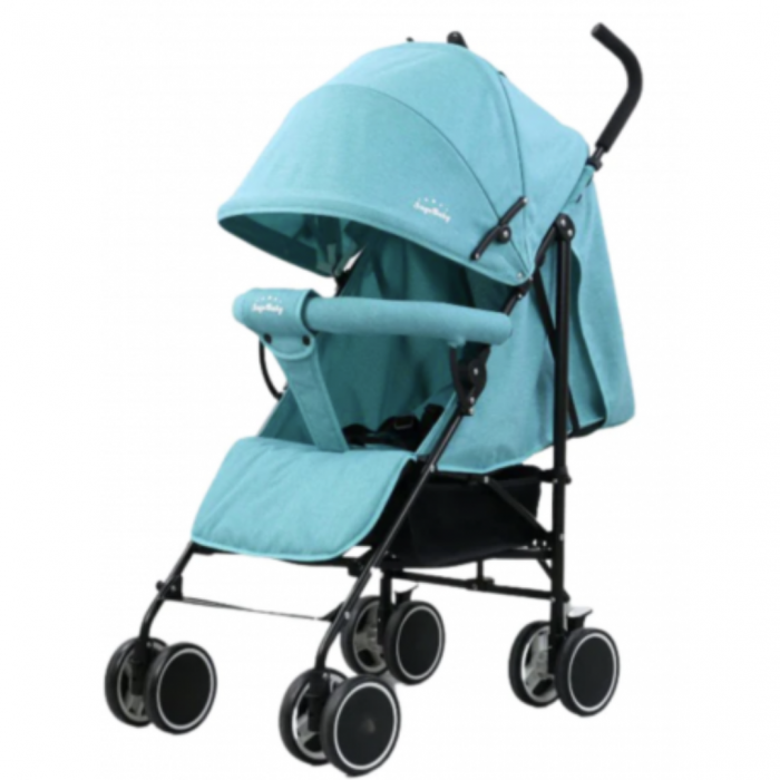 Carucior sport pliabil, roti duble, SageBaby S500 Turquoise