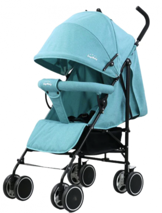 Carucior sport pliabil, roti duble, SageBaby S500 Turquoise [7]