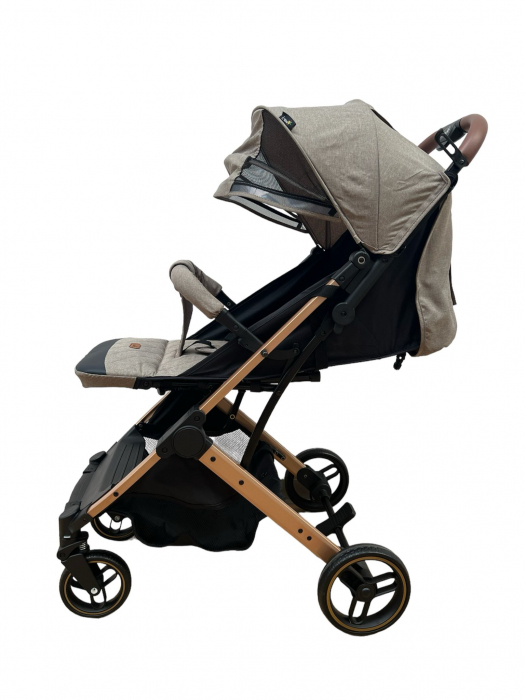 Carucior sport pliabil, tip troller, cu suspensii si husa picioare, C9 crem [2]