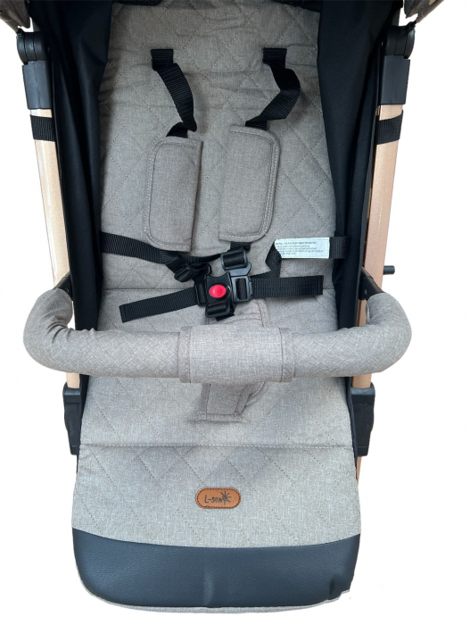 Carucior sport pliabil, tip troller, cu suspensii si husa picioare, C9 crem [6]