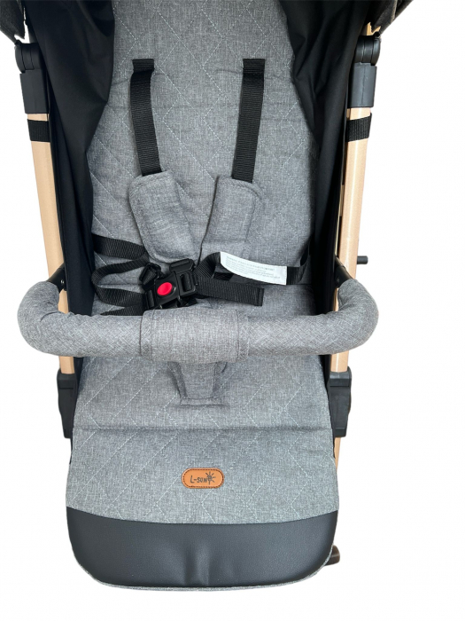 Carucior sport pliabil, tip troller, cu suspensii si husa picioare, C9 gri [6]