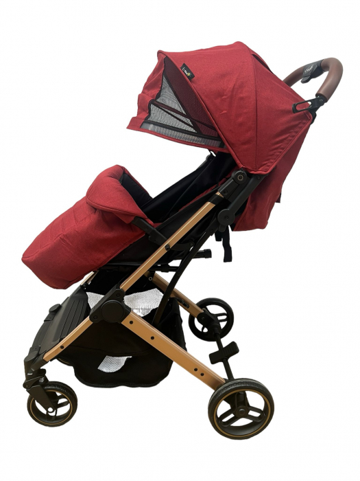 Carucior sport pliabil, tip troller, cu suspensii si husa picioare, C9 rosu [5]