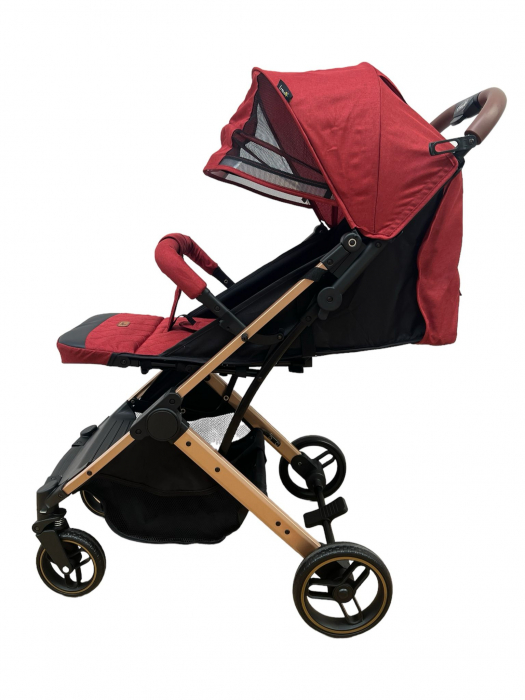 Carucior sport pliabil, tip troller, cu suspensii si husa picioare, C9 rosu [2]