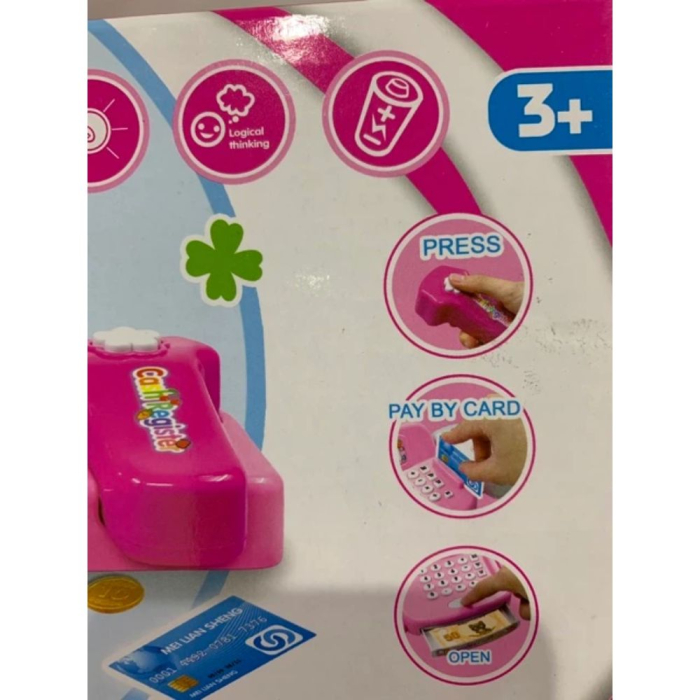Casa de marcat interactiva pentru copii cu sunete, scanner si 18 accesorii, roz, +3 ani [5]