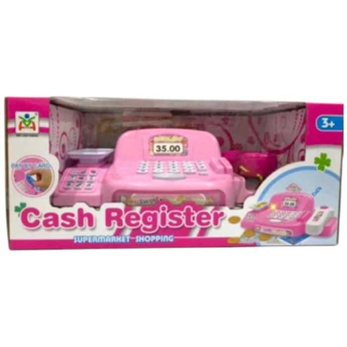 Casa de marcat interactiva pentru copii cu sunete, scanner si 18 accesorii, roz, +3 ani [3]