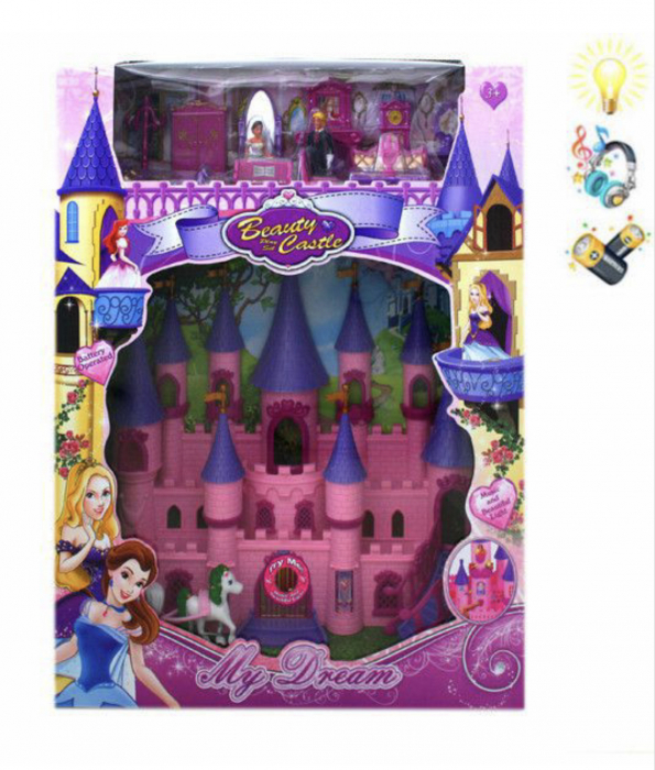 Castelul regal cu mire si mireasa, trasura si mobilier, cu sunete si lumini [4]