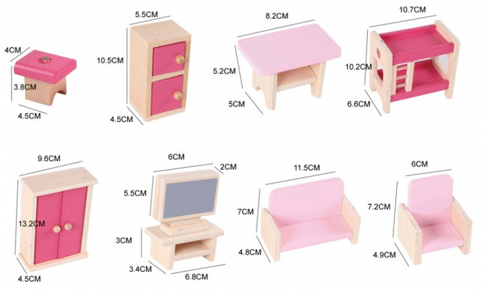 Casuta cu mobilier din lemn pentru papusi RoseMary [5]