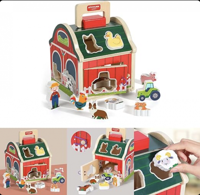 Casuta-geantuta cu maner, cu sortator Ferma Animalelor [3]