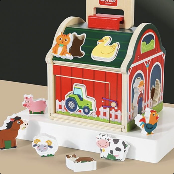 Casuta-geantuta cu maner, cu sortator Ferma Animalelor [2]