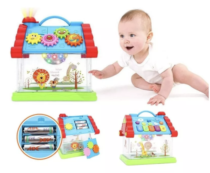 Casuta interactiva Home pentru bebelusi – cu lumini, muzica si proiectii stelare [6]