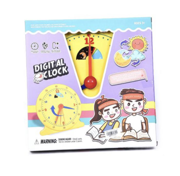 Ceas Educativ din plastic pentru Invatarea Orelor in Limba Engleza [3]