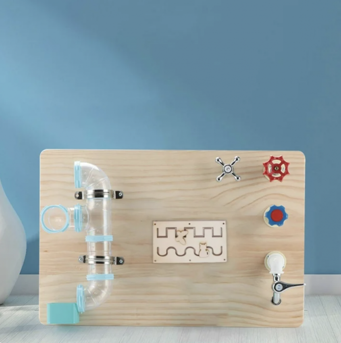 Centru Cub cu activitati multiple, tip Busy Board, din lemn [11]