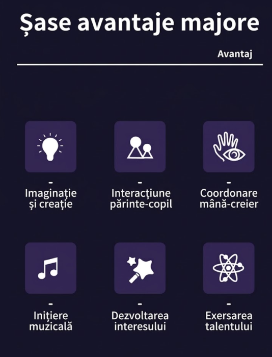 Chitara Electrica Copii 68 cm Cu Microfon Pe Stativ Reglabil, Roz, 4-8 Ani [6]