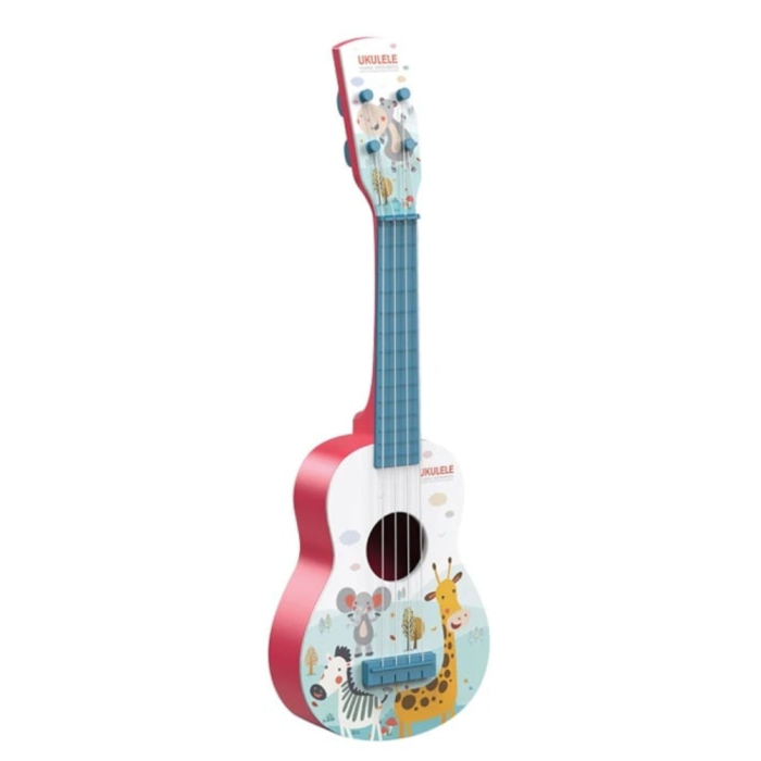 Chitara pentru copii cu 4 corzi, 55 cm - Ukulele, bleu