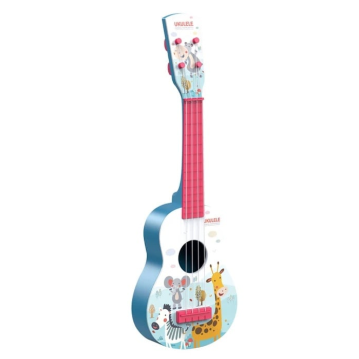 Chitara pentru copii cu 4 corzi, 55 cm - Ukulele, roz [6]