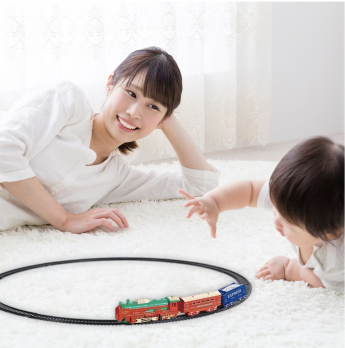 Circuit trenulet de Craciun cu Locomotiva si 2 vagoane, 87 cm [4]