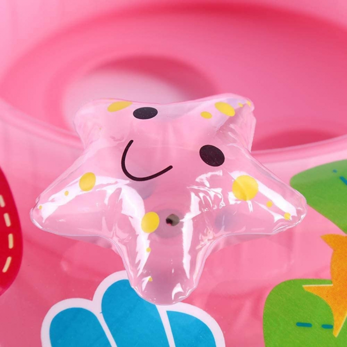 Colac Bebe pentru Inot, Cu Protectie Solara Stea de mare, roz [3]