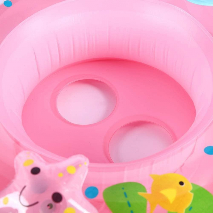 Colac Bebe pentru Inot, Cu Protectie Solara Stea de mare, roz [4]