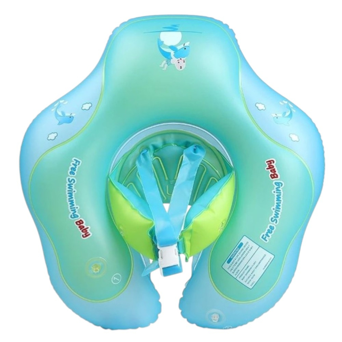 Colac gonflabil bebe cu parasolar, suport si centura, PVC, marime L reglabila, 6–24 luni [5]