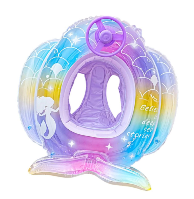 Colac copii cu chilotel, volan si coada de sirena, 70 x 75 cm, 1–5 ani, PVC [3]