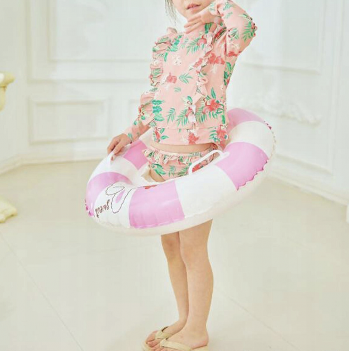 Colac Gonflabil pentru Copii cu Scaunel Interior – Summer, Model Roz cu Alb [4]