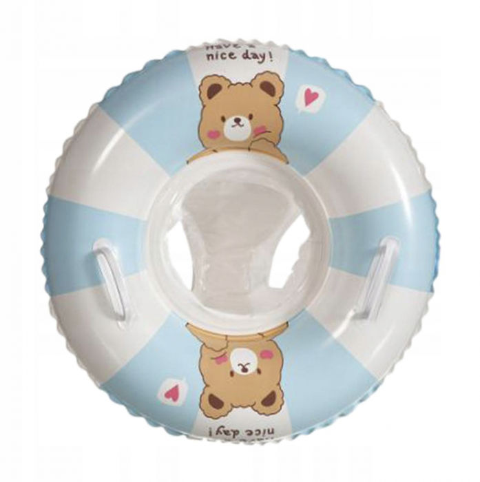 Colac Gonflabil pentru Copii cu Scaunel Interior – Summer, Model Bleu cu Alb [3]