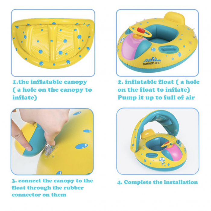 Colac Inot Cu Protectie Solara Baby Swim [11]