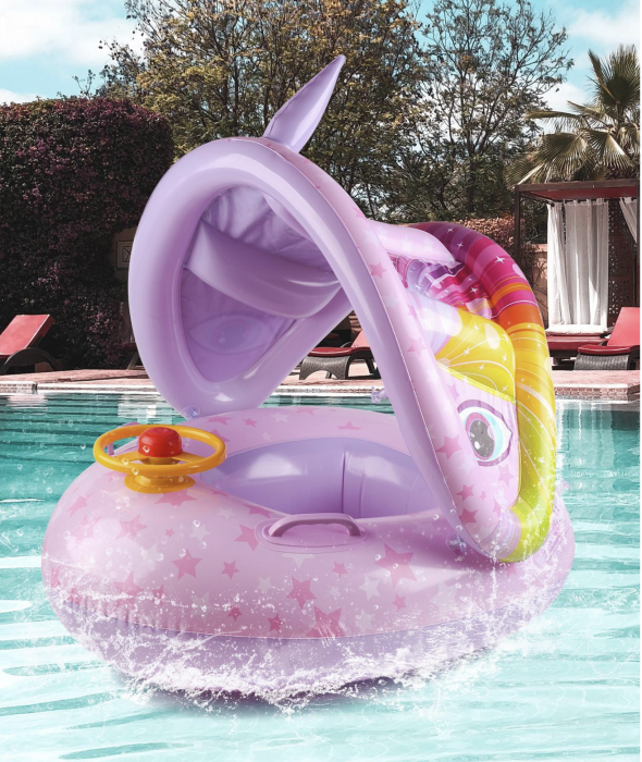 Colac inot cu protectie solara si volan - Unicornul roz [2]