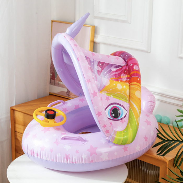 Colac inot cu protectie solara si volan - Unicornul roz [6]