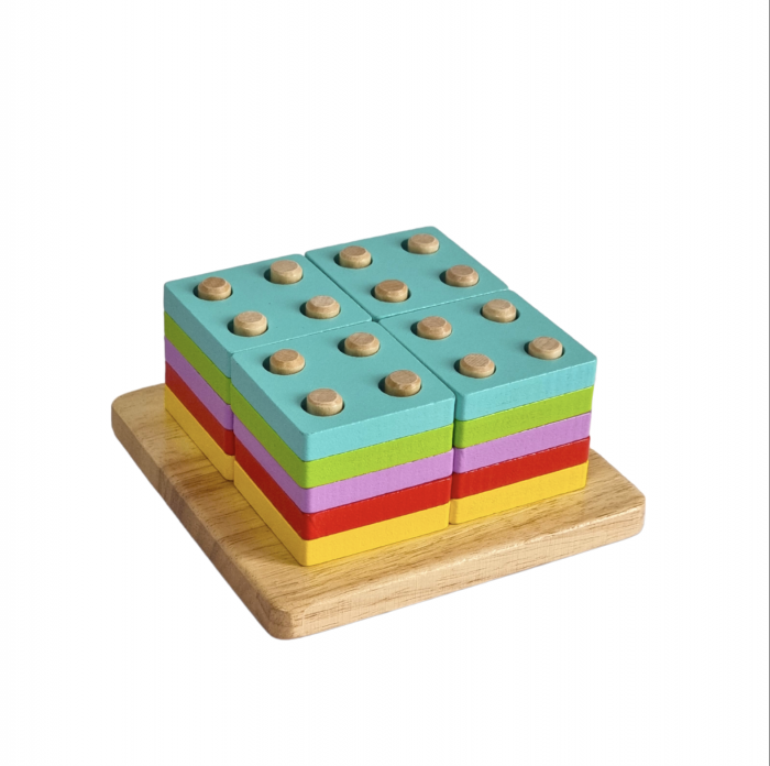 Joc Montessori Coloane sortatoare Full Pastel cu 20 carduri [4]