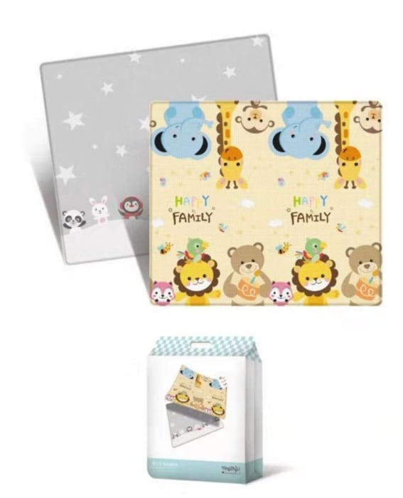 Covor bebe pliabil, gros, termoizolant, cu 2 fete, Happy family, 180x150 cm, M6 [5]