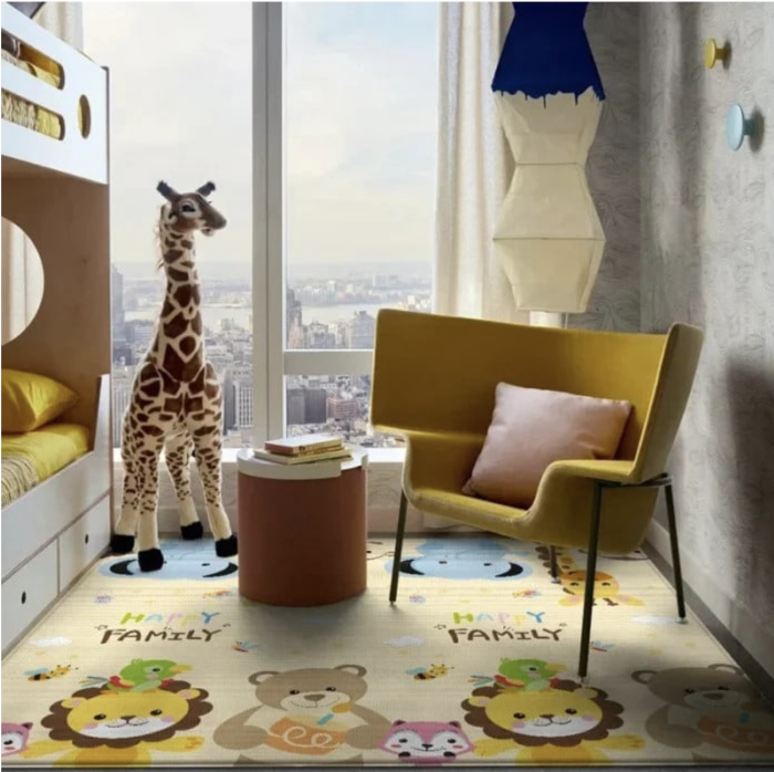 Covor bebe pliabil, gros, termoizolant, cu 2 fete, Happy family, 180x150 cm, M6 [2]