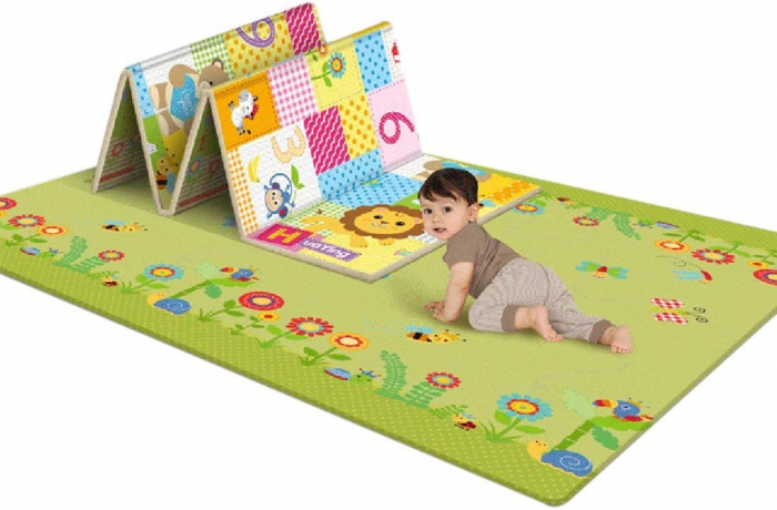Covor bebe pliabil, gros, termoizolant, cu 2 fete, lion kingdom, 180x100 cm