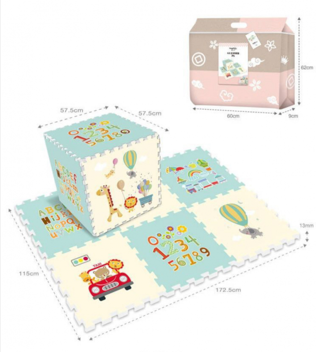 Covor bebe puzzle, gros, termoizolant, P5, 172,5x115x1,5 cm [11]