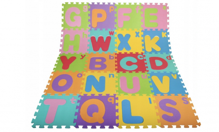 Covor EVA puzzle din burete 26 piese, de la A la Z, 30 x 30 cm, cu toate literele mari si mici ale alfabetului - Krista® [3]