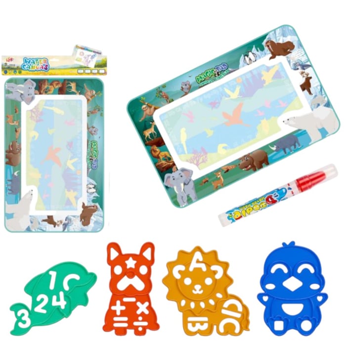 Covoras Aqua Doodle Animale Salbatice, cu Carioca de scris cu apa  si Sabloane [9]