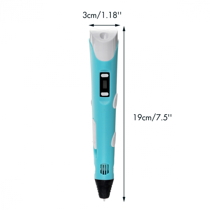 Creion inteligent de imprimare 3D, cu afisaj digital, incarcare USB si 104,5 m filament [7]
