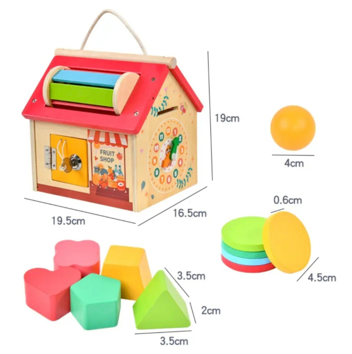 Casuta Montessori multifunctionala 8 in 1, Culege morcovii, din lemn [7]