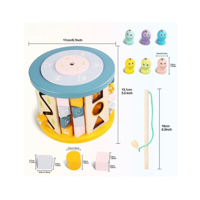 Cub Activitati Educativ Montessori 13 in 1, din lemn [4]