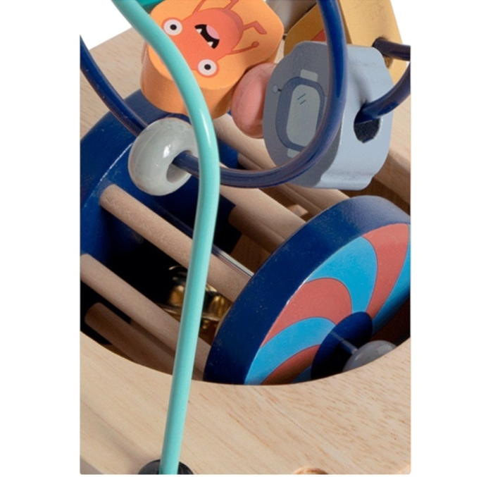 Cub Activitati Educativ Montessori Orbita Spatiala, din lemn [3]