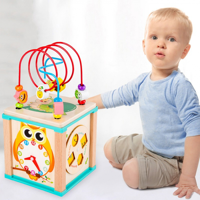 Cub multifunctional 5 in 1, cu labirint de bile - Bufnita [3]