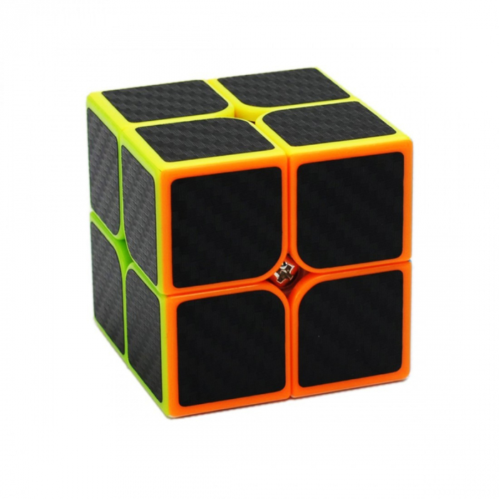 Cub mecanic 2x2x2, multicolor MF8861 Carbon, de viteza Speedcube mecanic [4]