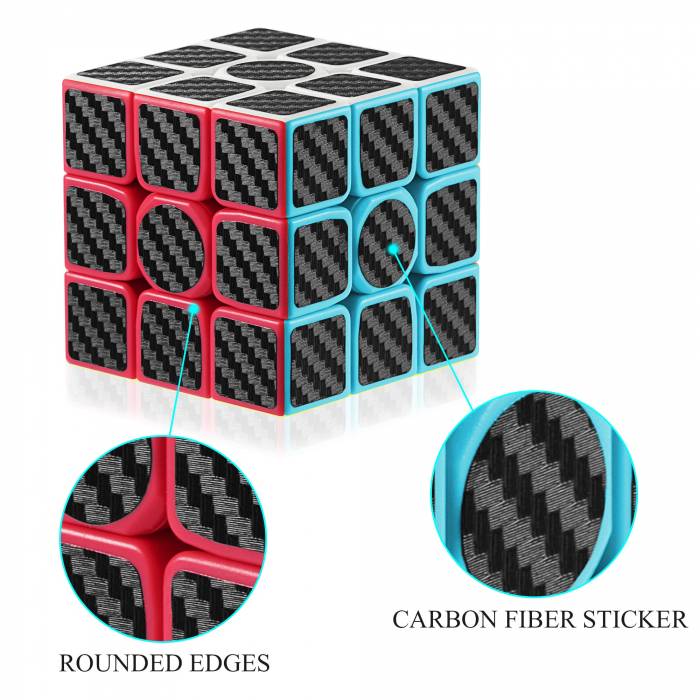 Cub mecanic 3x3x3 antistres, Carbon, Moyu, de viteza, Speedcube [3]