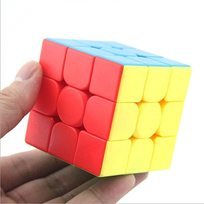 Cub rubik 3x3x3 antistres, multicolor, Moyu, Stickerless, de viteza, Speedcube [4]