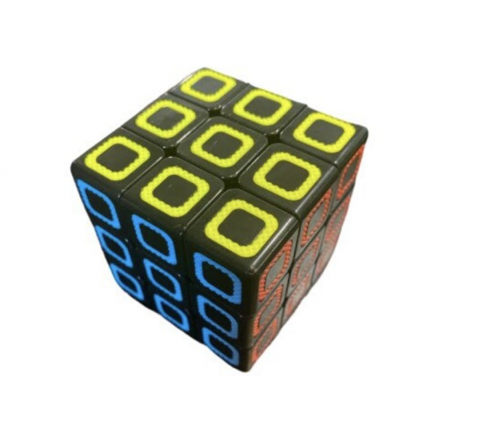 Cub mecanic 3x3x3, Black Transparent, de viteza Speedcube mecanic [4]