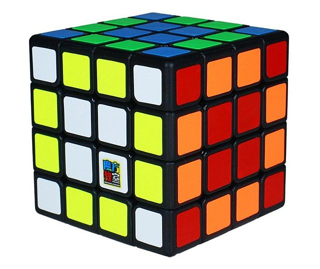 Cub mecanic 4x4x4, 3M Moyu Magnetic Black Line, cu arc, de viteza Speedcube [3]