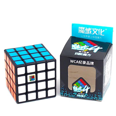 Cub mecanic 4x4x4 antistres, Moyu multicolor Black Line, de viteza, Speedcube [6]